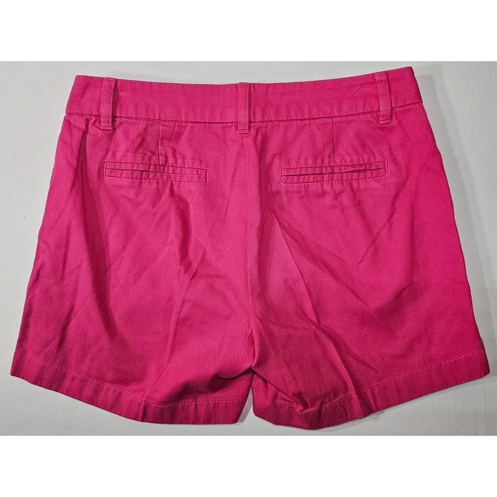 J. Crew Re-Imagined Hot Pink Chino Shorts Women's Size 2 Cotton‎ H1453